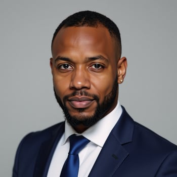 Portrait illustration featuring an African American male subject photo