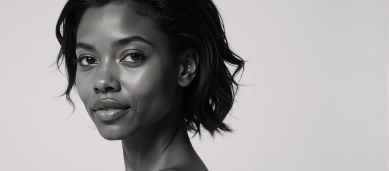 A portrait depicting an AfricanAmerican woman photo