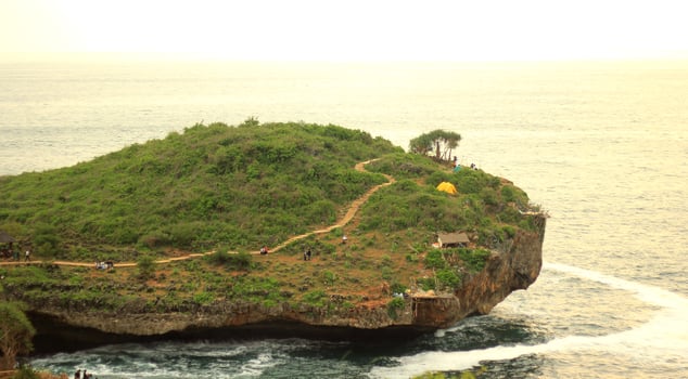 Island with Sea and Beach photo
