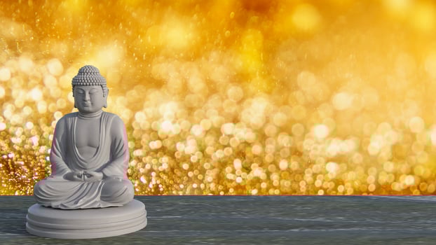 The buddha for religion or background concept 3d rendering. photo