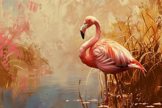 Flamingo, painting, painting, painting, painting, painting, painting, painting, painting photo