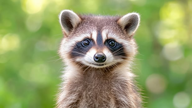 Adorable Raccoon Portrait, Curiosity in the Wild photo