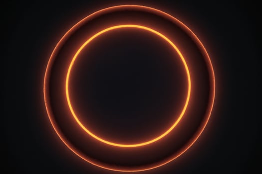 Abstract Orange Neon Circle Glow Design Modern Minimalist Background photo