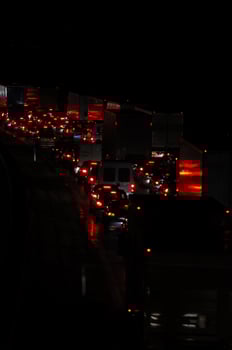 Traffic by night photo