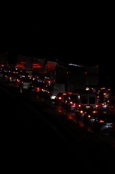 Traffic by night photo