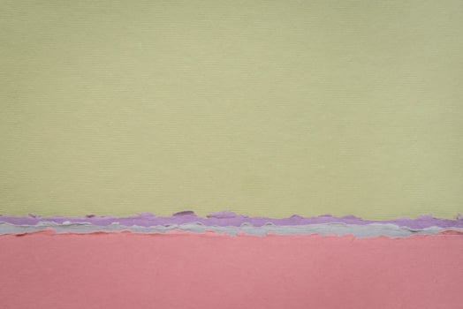 abstract landscape in pastel tones, collection of handmade rag papers photo