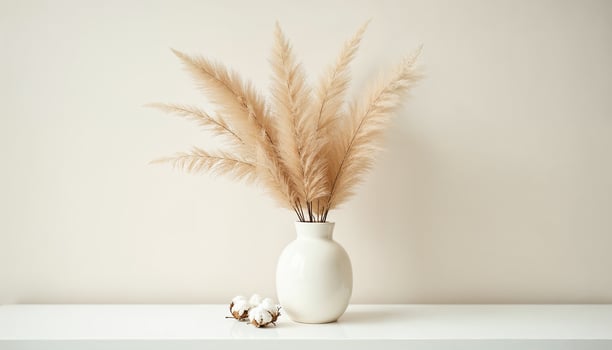 Elegant Dried Flowers in a Vase photo