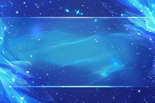Blue background with stars and a frame photo