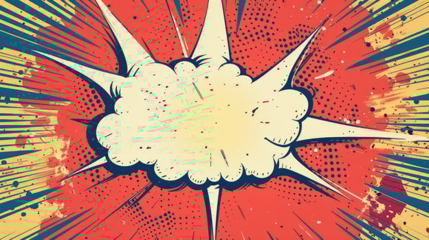 VIntage retro comics boom explosion crash bang cover book design with light and dots. Can be used for decoration or graphics photo