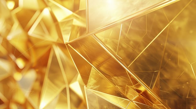 golden geometric background with texture and light effects photo