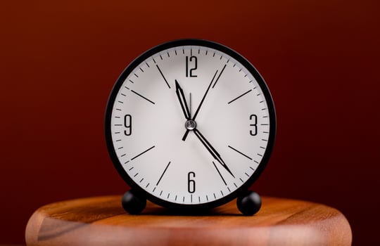 Clocks tell time and work accurately. Photo studio. Time and importance of work.