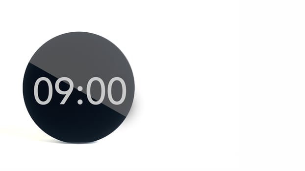 Isolated Digital Clock with white background photo