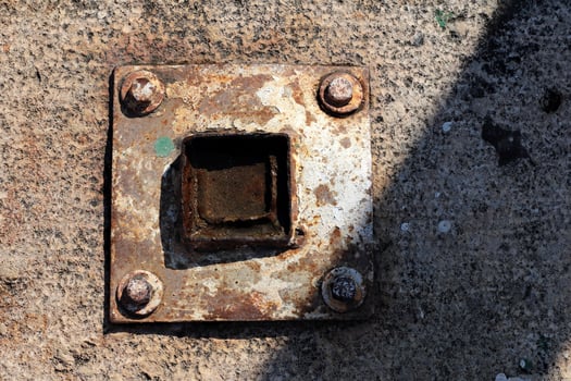 Old and rusty metal products. photo