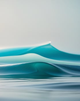 A wave in the ocean with a blue background photo