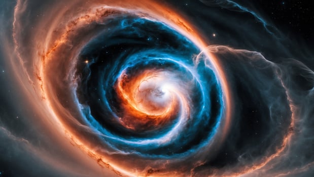 The spiral galaxy in space photo