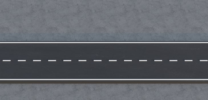 Empty road, road surface, 3D illustration photo