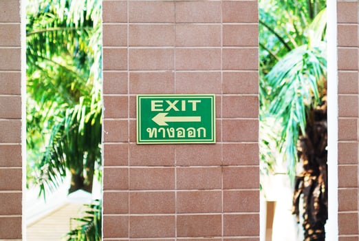 Wall Mounted Exit Sign photo