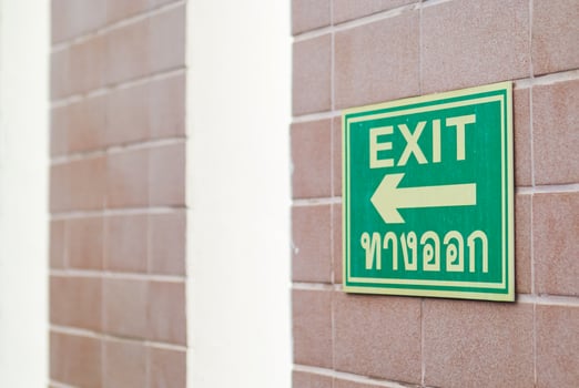 Wall Mounted Exit Sign photo