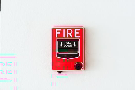 Fire Alarm near door fire photo
