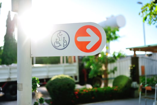 Symbol of seniors pregnant and infirm photo