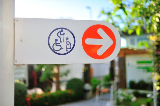 Symbol of seniors pregnant and infirm photo