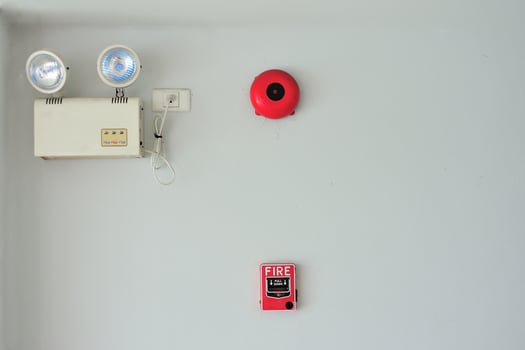 Fire Alarm near door fire photo