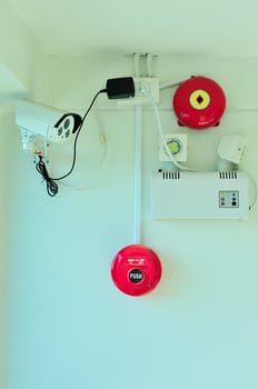 Fire Alarm near door fire with cctv photo