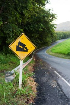 Steep sign symbol warning dangerous photo