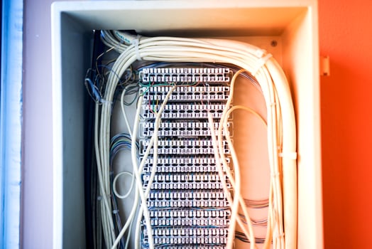 Node telephone old technology in soft light photo