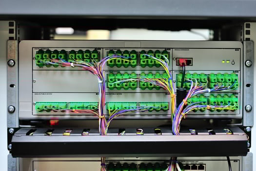 Network hub cable lan Close up photo