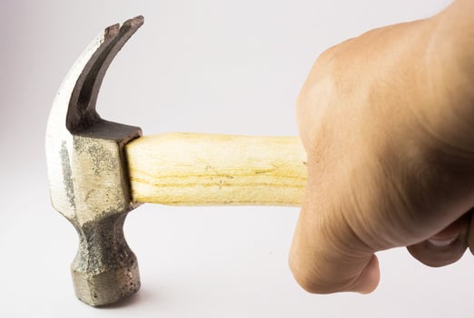Small hammer in studio light photo