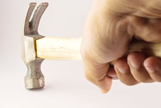 Small hammer in studio light photo