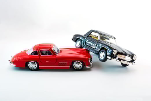 Sport car model in studio light photo