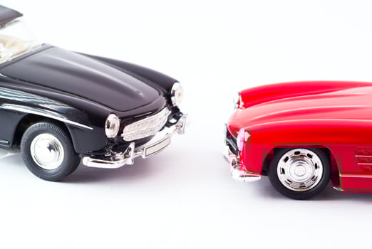 Sport car model in studio light photo