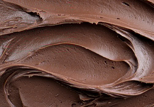 Close up view of rich, creamy chocolate photo