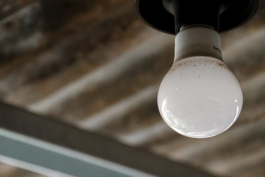 white bulb light installed on top photo