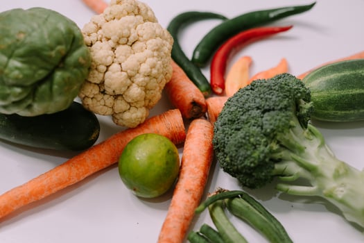 Colorful assortment of fresh vegetables, arranged beautifully to symbolize World Vegan Day and promote healthy eating photo