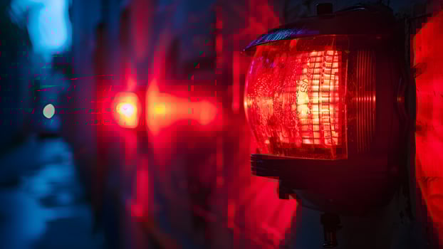 Emergency light on wall photo