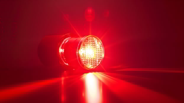 Emergency light on wall photo