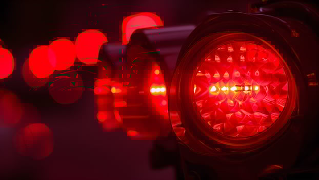 Emergency light on wall photo