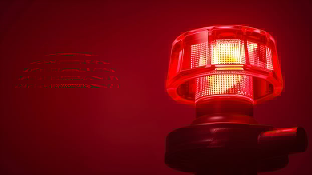 Emergency light on wall photo