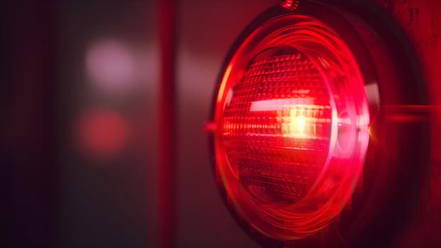 Emergency light on wall photo