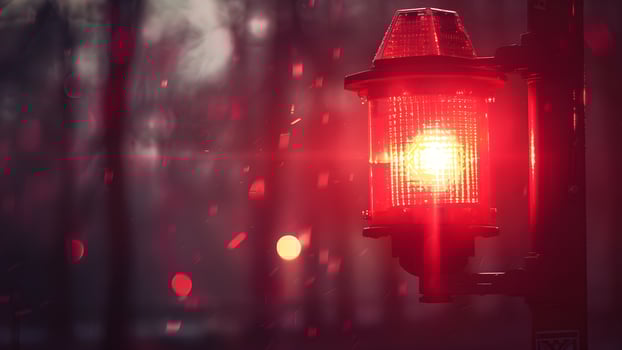 Emergency light on wall photo