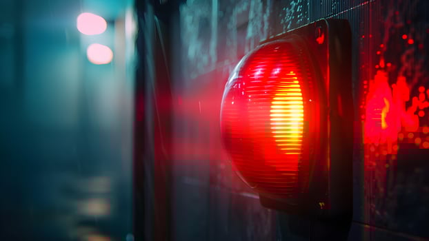 red light on a dark background photo