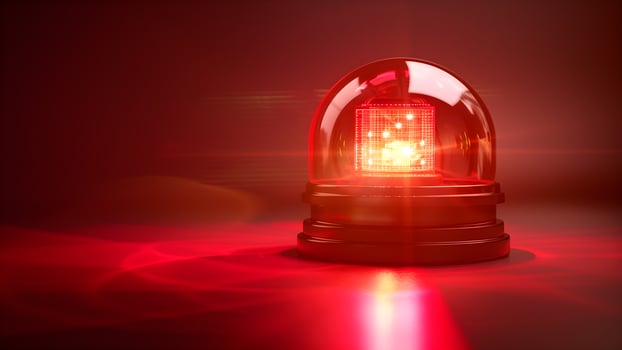 Emergency light on wall photo