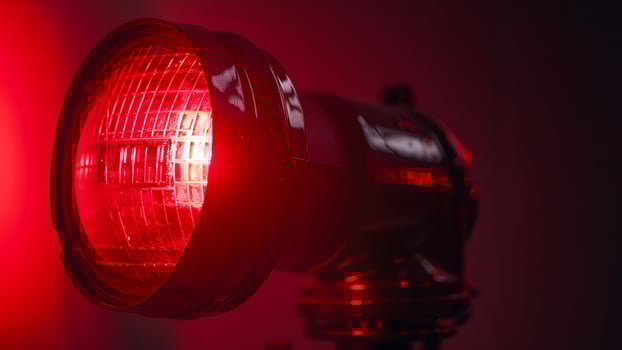 red light on a dark background photo