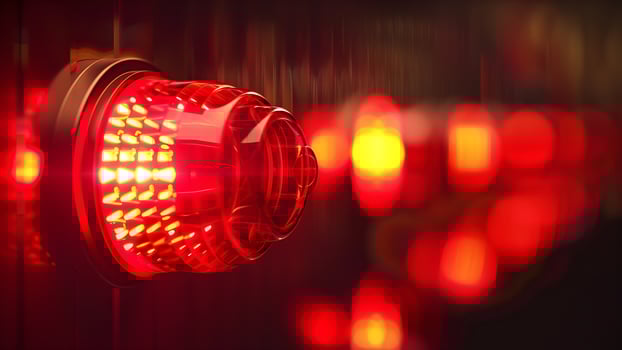 red light on a dark background photo