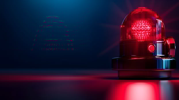red light on a dark background photo