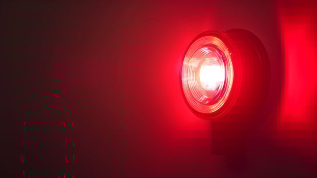red light on a dark background photo