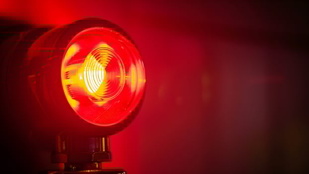 red light on a dark background photo